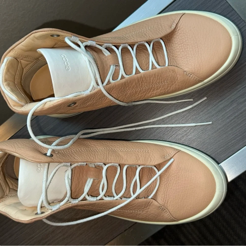 Ecco Women's Sneakers in Tan and White - Picture 12 of 15